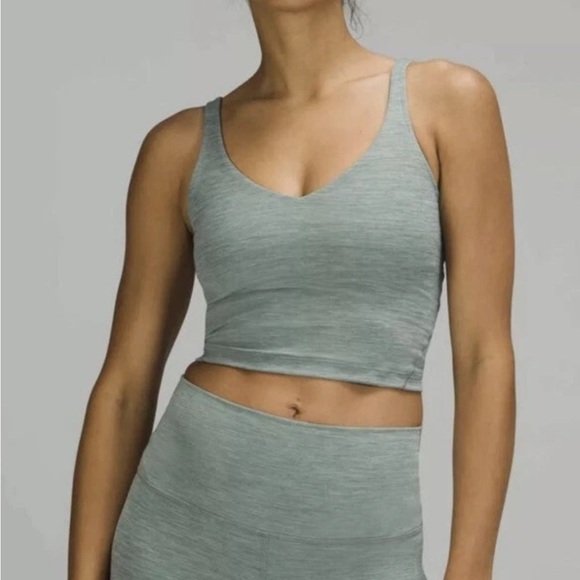 Lululemon Heathered Tidewater Align Tank Top Green - Picture 1 of 5